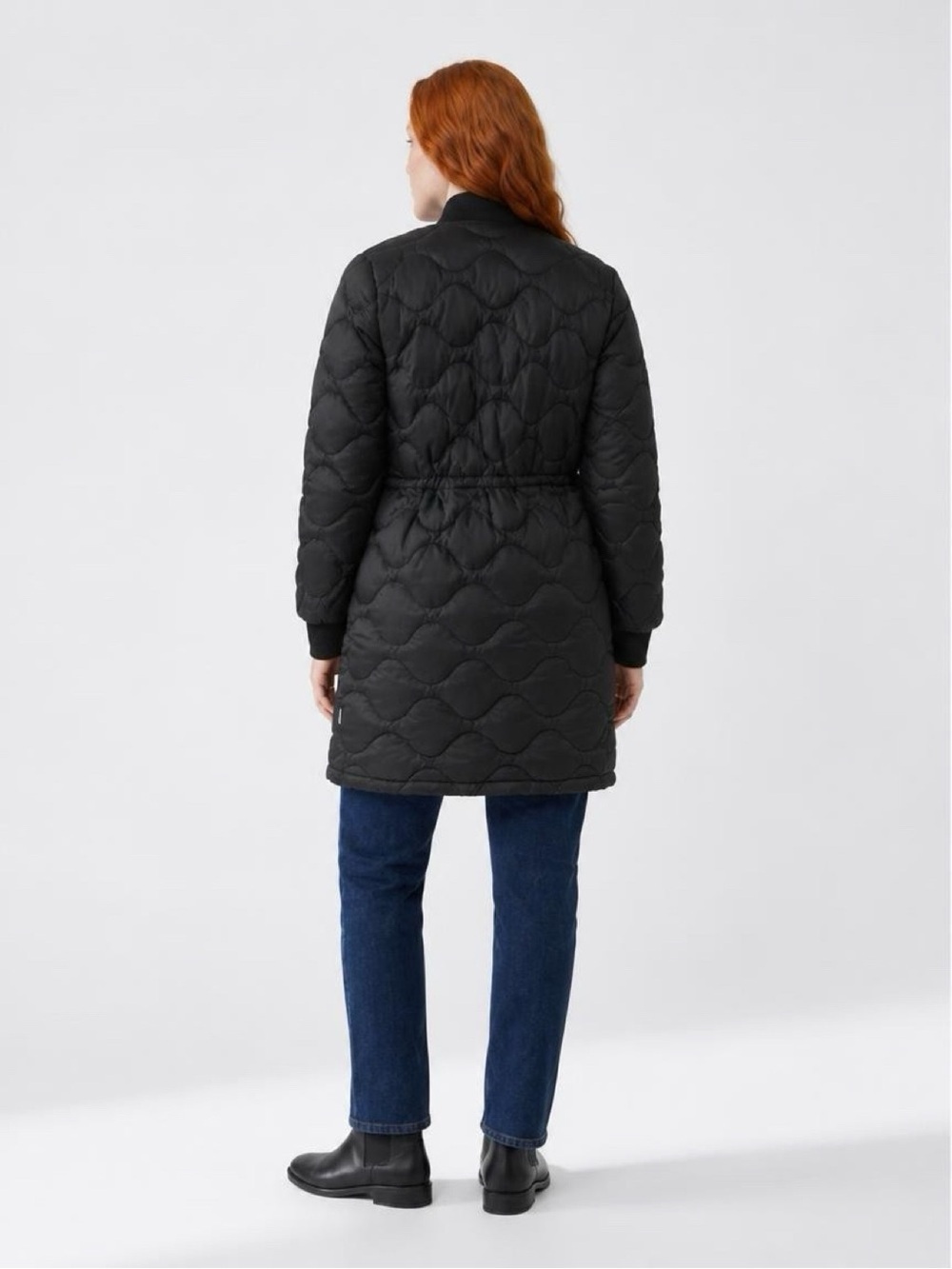 Eddie Bauer Women's Black Quilted Long Puffer Coat - Picture 2 of 7